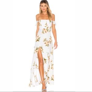 Flynn Sky Bardot maxi dress